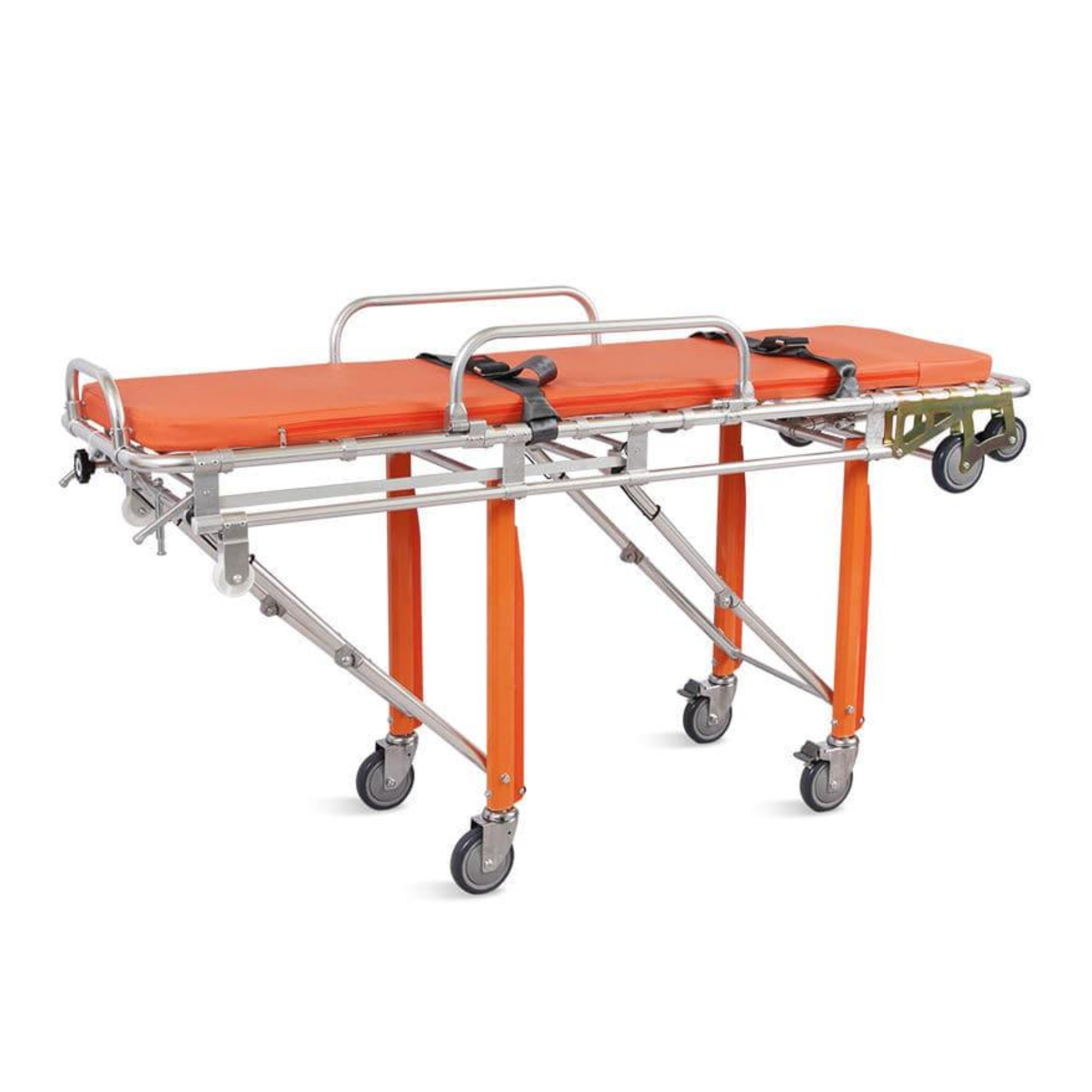Ambulance stretcher trolley for emergency patient transport and medical rescue operations