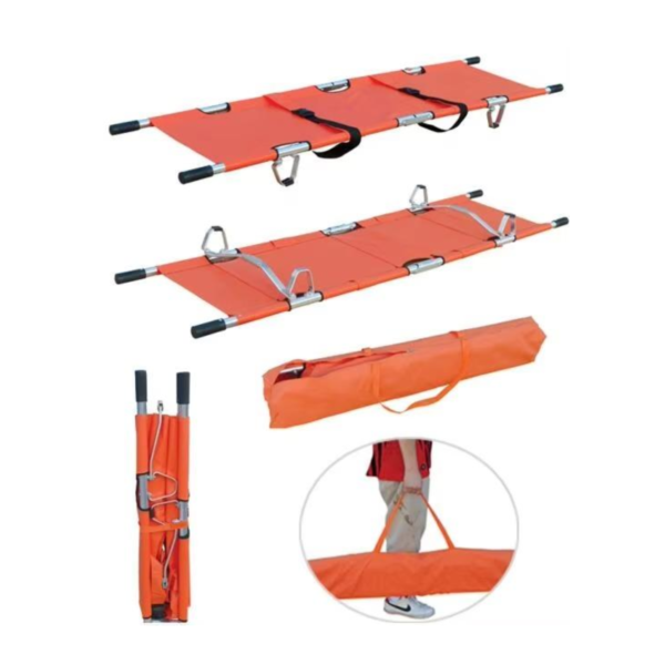 Canvas stretcher for emergency patient rescue and ambulance transport applications