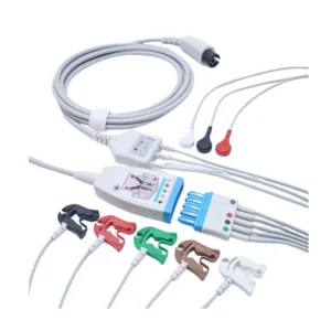 Medical ECG probes and lead wires for cardiac monitoring and ECG machine connectivity