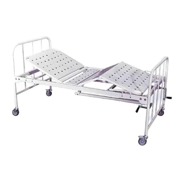 Hospital fowler bed with adjustable backrest and knee rest for patient recovery and care