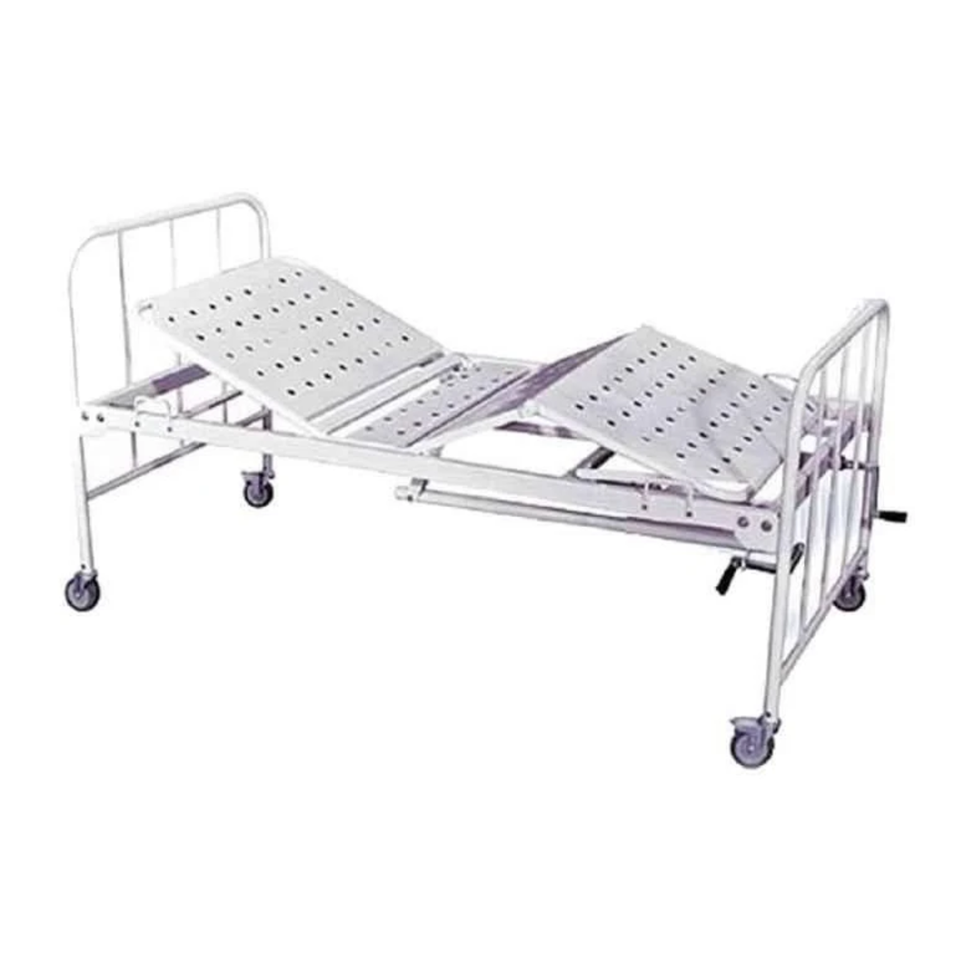 Hospital fowler bed with adjustable backrest and knee rest for patient recovery and care