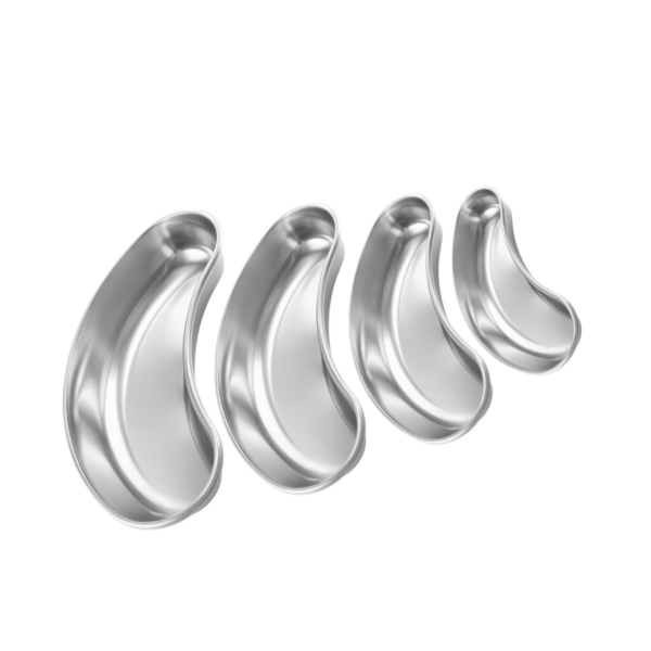 Stainless steel kidney tray for hospital surgical and medical utility applications