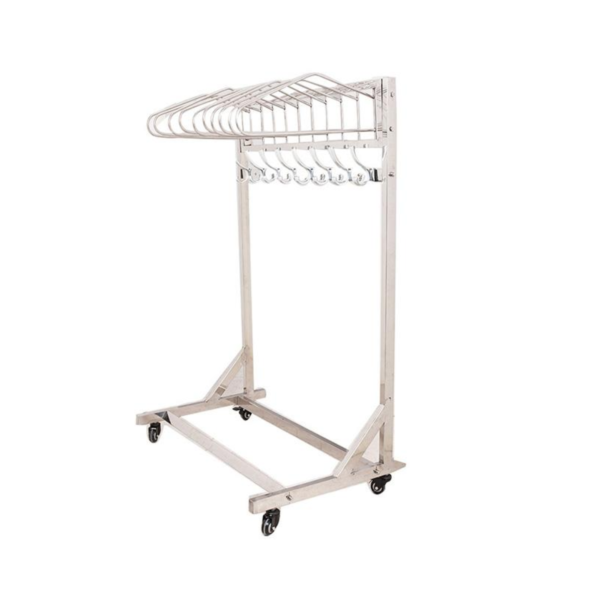 Lead apron trolley for radiology and X-ray protection equipment storage in hospitals