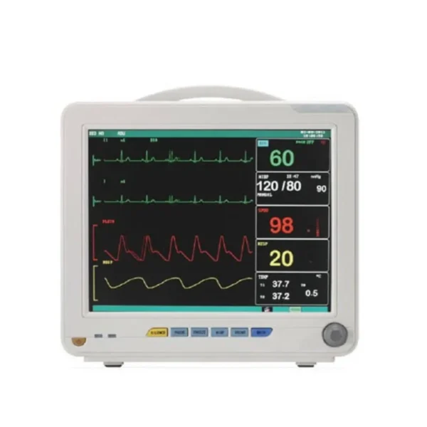 Multipara patient monitor for ICU and hospital vital signs monitoring with ECG SPO2 NIBP display