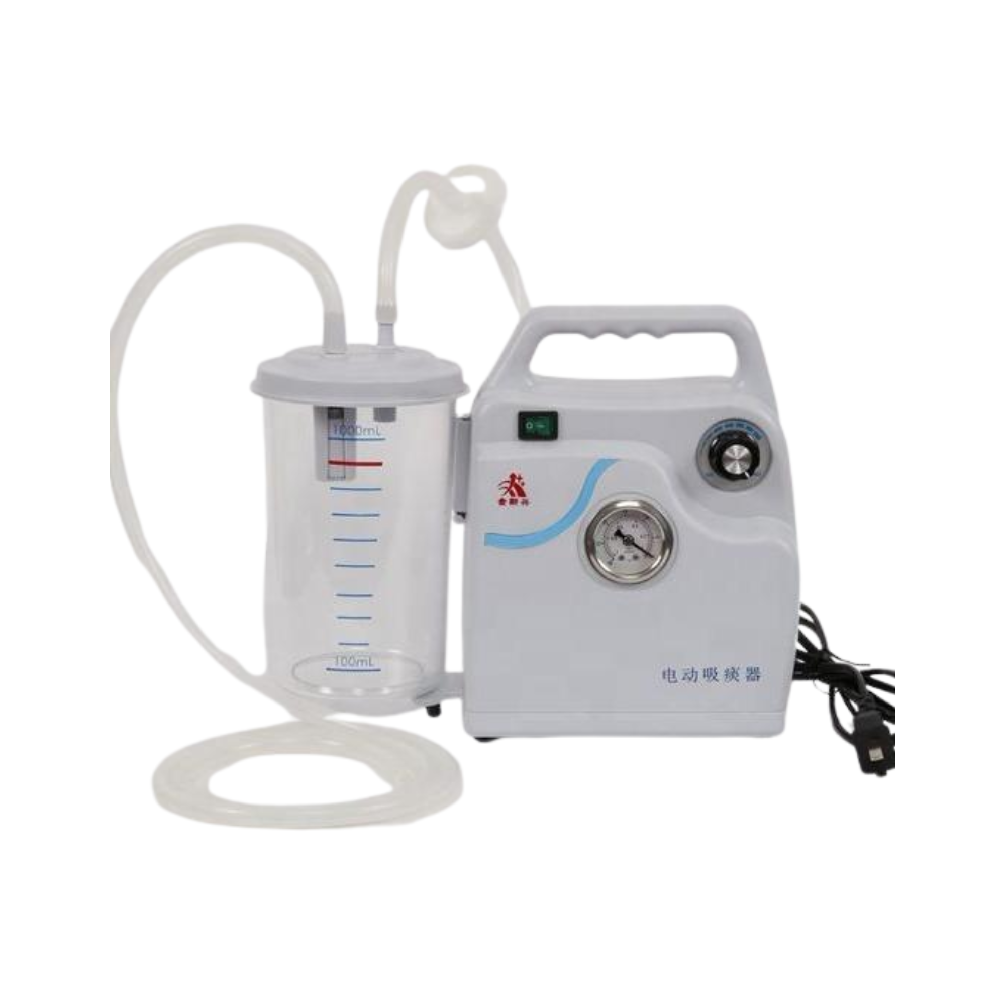 Portable suction machine for airway secretion removal and emergency medical care